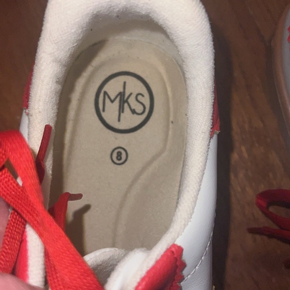 Miel Boutique Red/White/Tan Sneakers - Picture 4 of 7